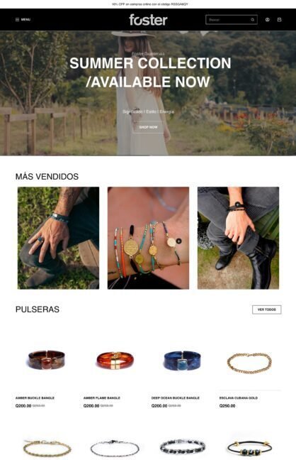 Tienda en línea de Foster Bracelets en escritorio
