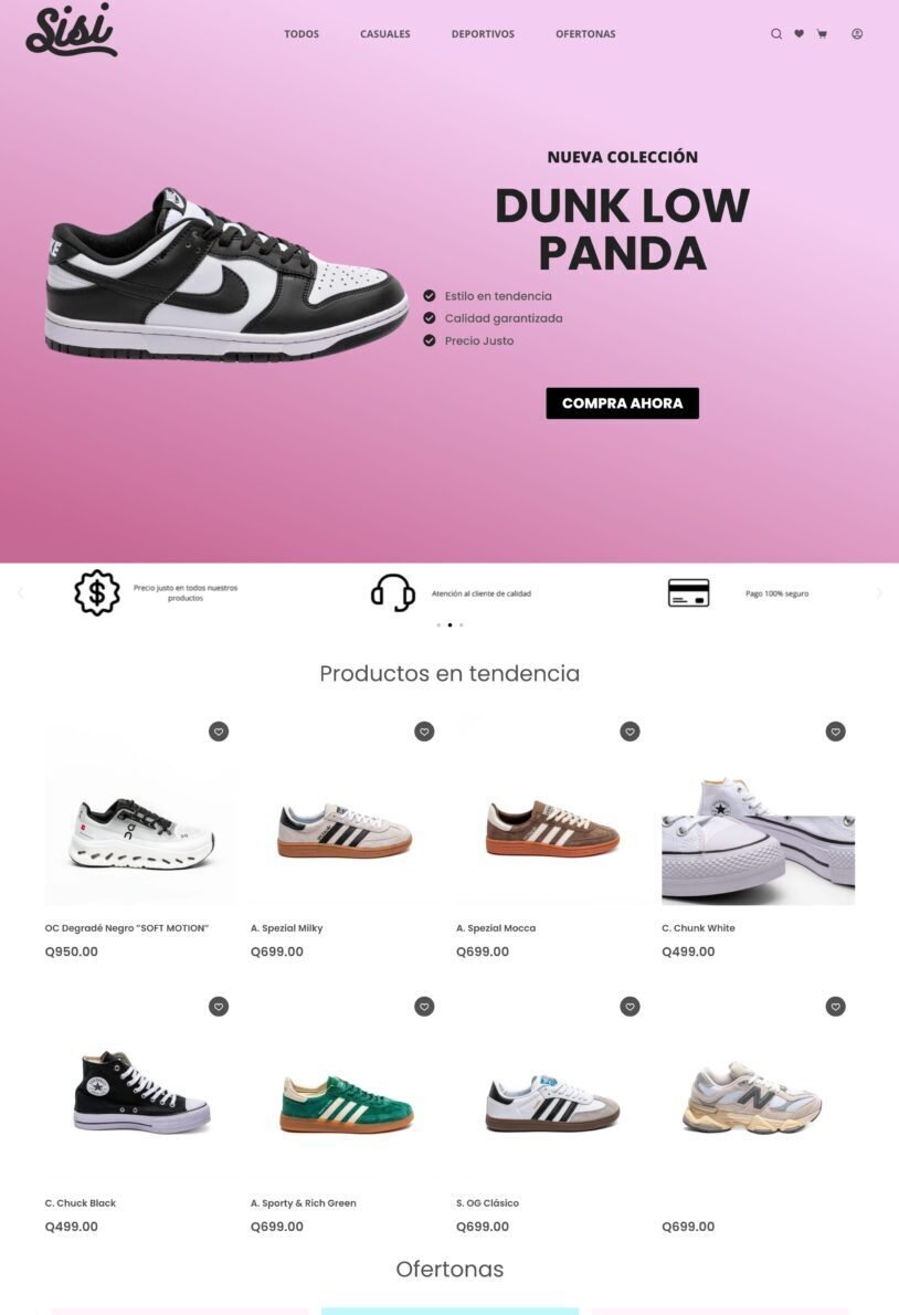 Tienda en línea de Sisi Shop GT en escritorio