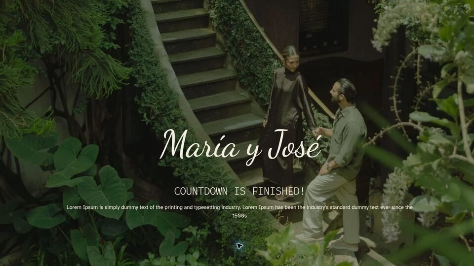 Sitio web de María y José 2026 en computadora